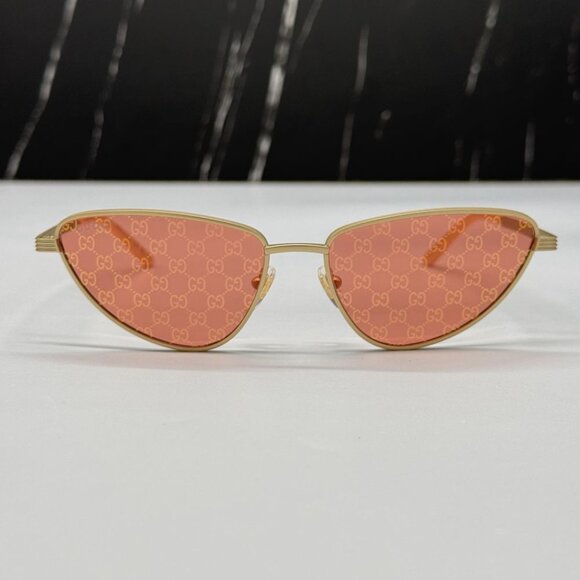 NEW GG1879S 004 GUCCI GOLD RED WOMEN GUCCI SUNGLASSES - Picture 5 of 12